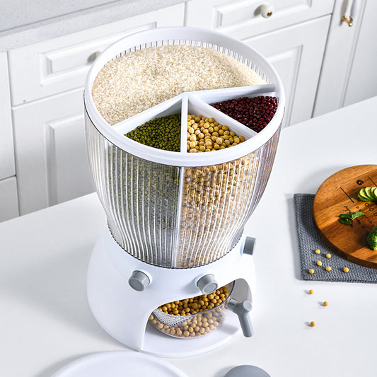 Multifunctional Rotating Food Storage Box with Lid